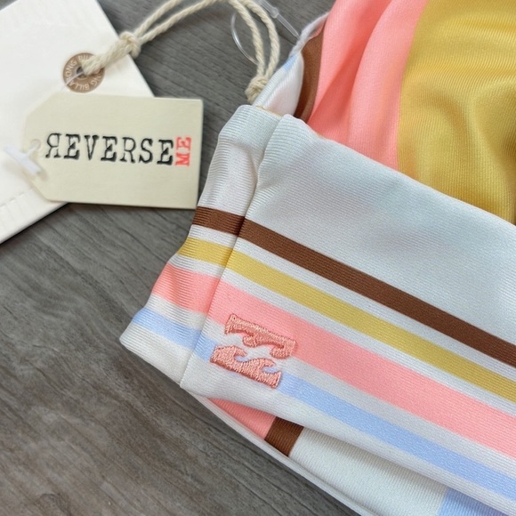 ☀️BILLABONG☀️RVCA☀️FEELING SUNNY PLUNGE SOLID SKIMPY BIKINI SET - Picture 16 of 17